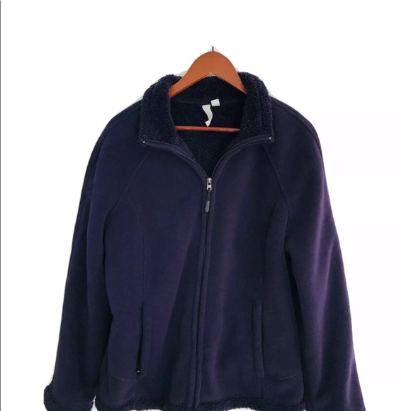 Green Tea fuzzy Sherpa lined zip fleece jacket - Picture 13 of 13